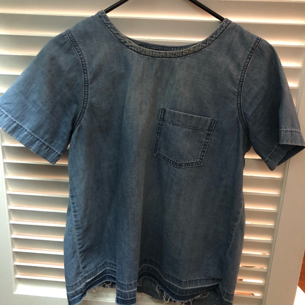 Madewell Short Sleeve Denim Shirt - XS
